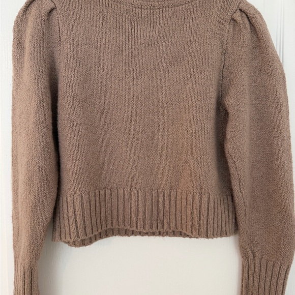 Maeve Light Brown Crew Neck Sweater - Picture 3 of 6